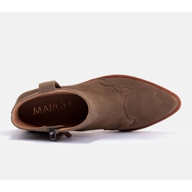 Marco Shoes Botines de ante natural sin aislamiento beige verde 7