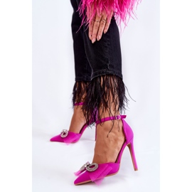 PS1 Bombas Elegantes En Un Alfiler Con Un Lazo Hettie Fucsia rosado 3