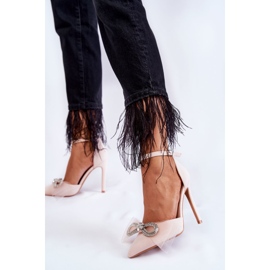 PS1 Bombas Elegantes En Un Alfiler Con Un Lazo Beige Hettie 3