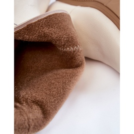 PL5 Botas De Mujer De Piel Sobre La Plataforma Jenefer Beige Claro 7