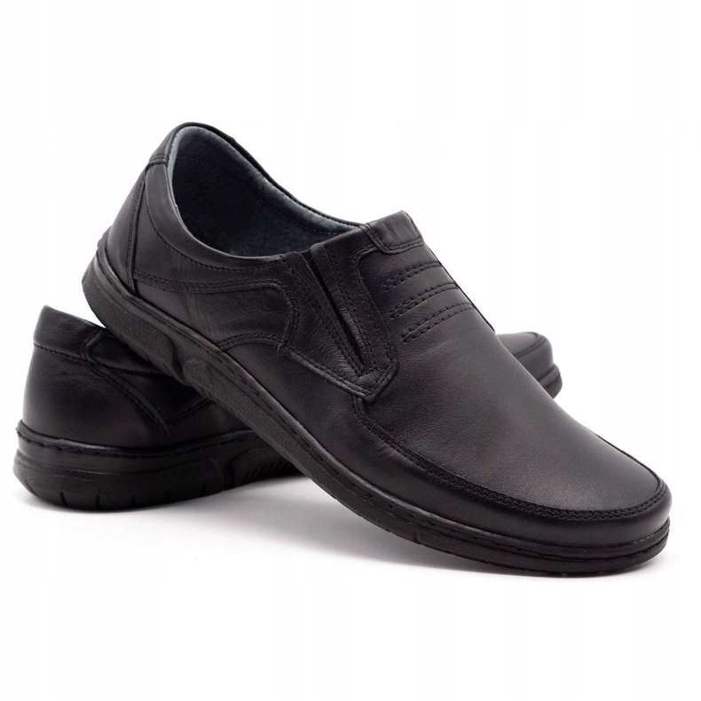 Olivier Zapatos sin cordones para hombre 7053 negro 2