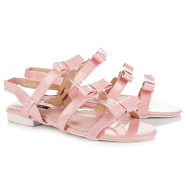 Vices Sandalias Lacadas Con Lazos rosado 1
