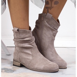 Botas camperas mujer ante, cálidas, beige Jezzi 2