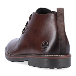 Botines de hombre en piel con aislamiento de lana de oveja, marrón Rieker 15300-25 3