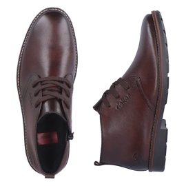 Botines de hombre en piel con aislamiento de lana de oveja, marrón Rieker 15300-25 7