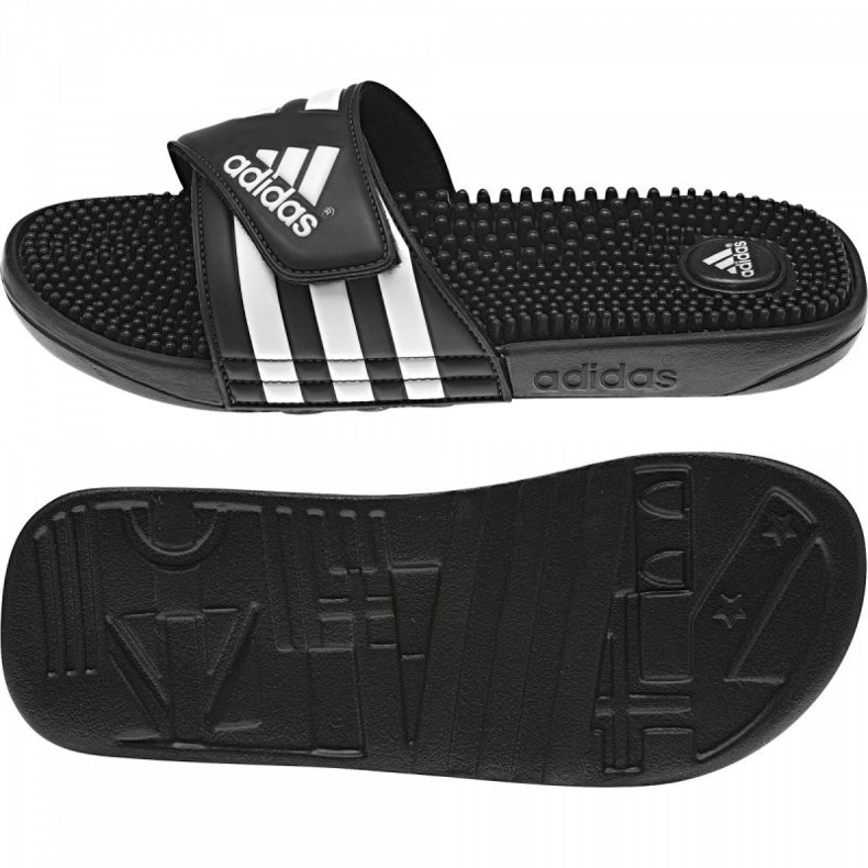 Zapatillas Adidas Adissage M 078260 blanco negro 1