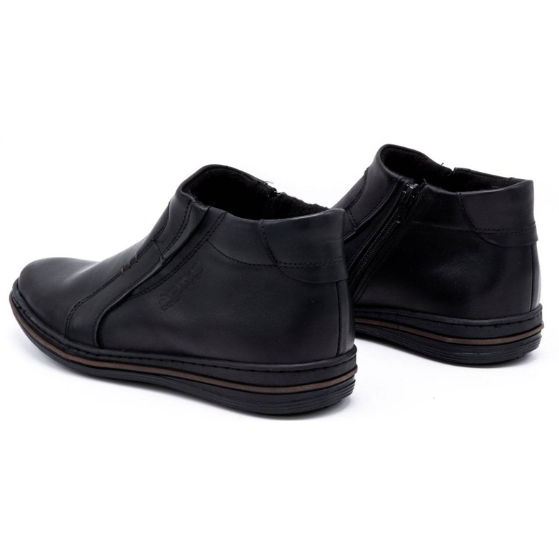 Polbut Botas de piel de invierno para hombre 381F negro 4
