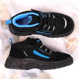 Zapatos de trekking altos impermeables para niños negros Befado 515X002 azul negro 3