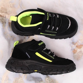 Zapatos de trekking altos impermeables para niños negros Befado 515X004 3