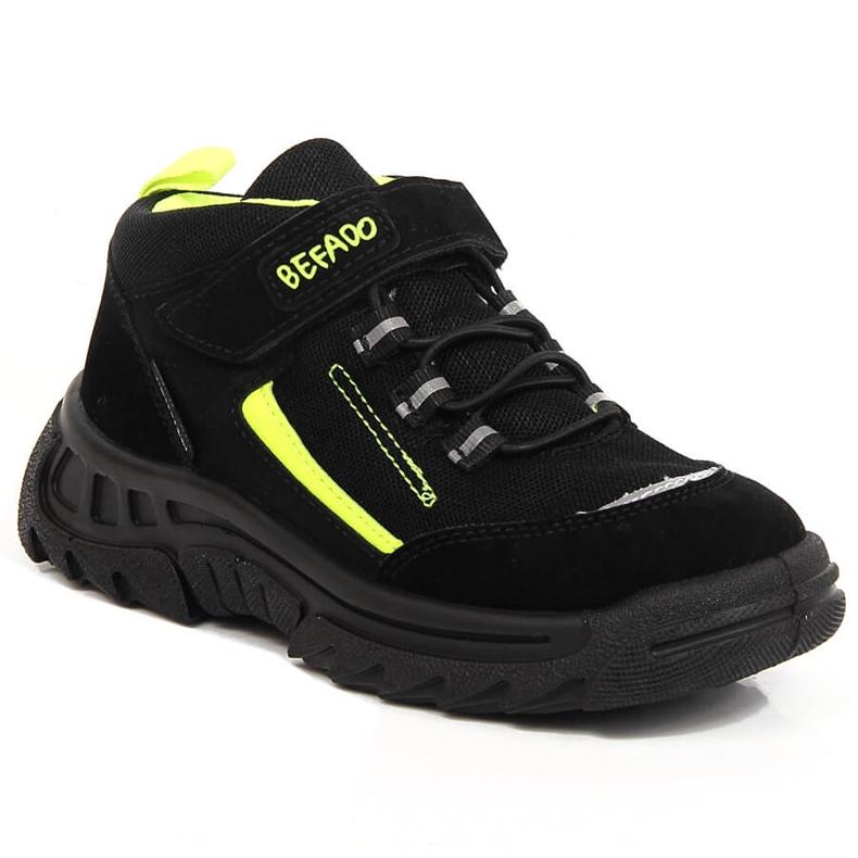 Zapatos de trekking altos impermeables para niños negros Befado 515X004 1