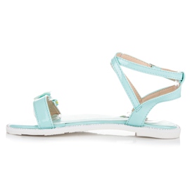 Vices Sandalias lacadas con mariposa verde 1
