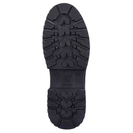 Botas de mujer impermeables en piel blanca Rieker Revolution W0374-80 blanco negro 7