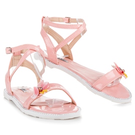 Vices Sandalias Lacadas Con Mariposa rosado 3