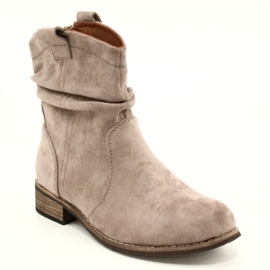 Evento Caqui Jezzi 20BT35-3046 botas de ante beige 3