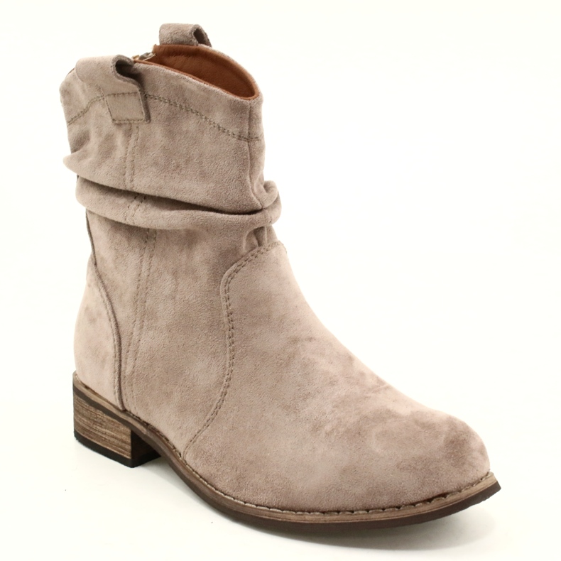 Evento Caqui Jezzi 20BT35-3046 botas de ante beige 3
