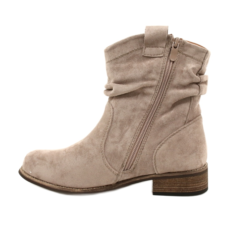 Evento Caqui Jezzi 20BT35-3046 botas de ante beige 4