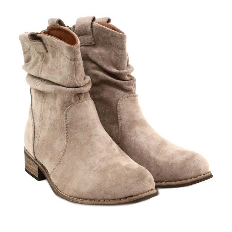 Evento Caqui Jezzi 20BT35-3046 botas de ante beige 5