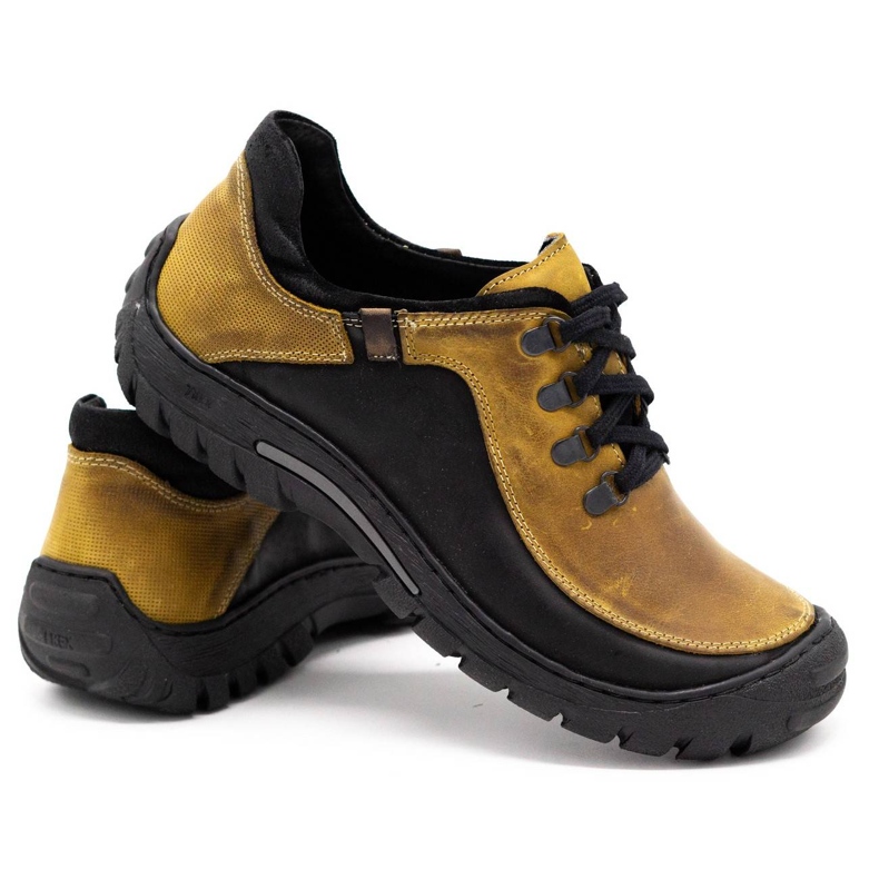 KOMODO Zapatos trekking hombre piel 917K amarillo 3