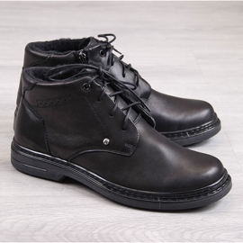 Botines hombre piel con cremallera negro Helios 2