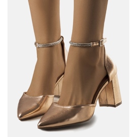 BM Zapatos de salón Leighton champagne con circonitas cúbicas dorado 1 BM Zapatos de salón Leighton champagne con circonitas cúbicas dorado 1