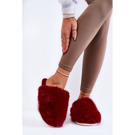 BM Pantuflas Mujer Piel Sheryl Granate rojo 1