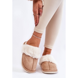 BM Pantuflas Mujer Lisas Con Pelo Beige Morisea marrón 1 BM Pantuflas Mujer Lisas Con Pelo Beige Morisea marrón 1