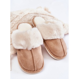 BM Pantuflas Mujer Lisas Con Pelo Beige Morisea marrón 6