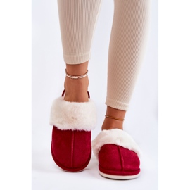 Pantuflas Mujer Lisas Con Pelo Rojo Morisea 1