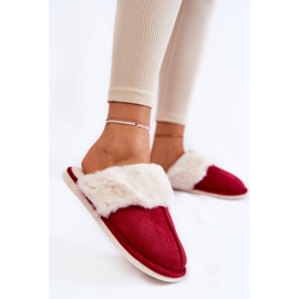 Pantuflas Mujer Lisas Con Pelo Rojo Morisea 2