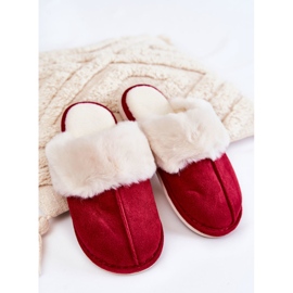 Pantuflas Mujer Lisas Con Pelo Rojo Morisea 4