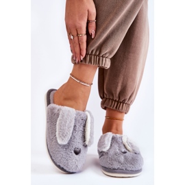 Pantuflas sin cordones de piel gris para mujer Remmi 2 Pantuflas sin cordones de piel gris para mujer Remmi 2