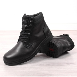 Botas altas de piel Rieker M RKR558 negro 3