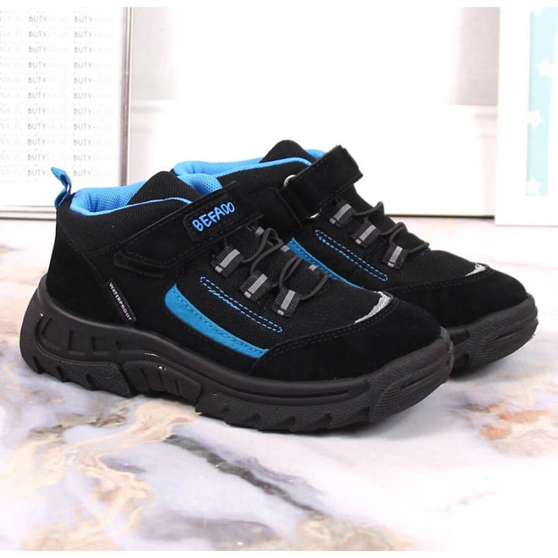 Befado Jr BEF37A zapatos impermeables de trekking de altura negro 2