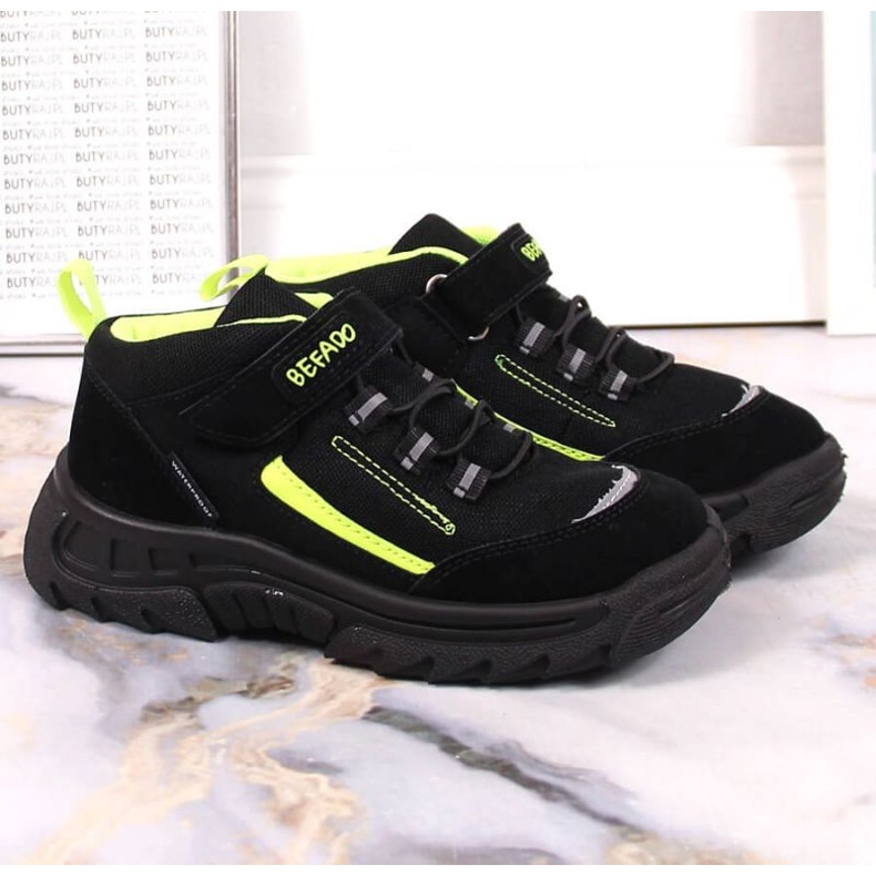 Befado Jr BEF37B zapatos impermeables de trekking de altura negro 1