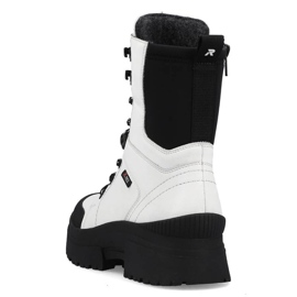 Botas con aislamiento de cuero impermeable Rieker Revolution W RKR571 blanco 3