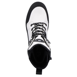 Botas con aislamiento de cuero impermeable Rieker Revolution W RKR571 blanco 4