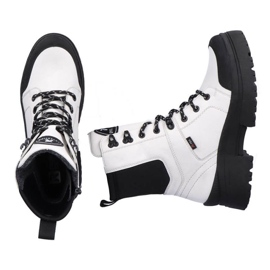 Botas con aislamiento de cuero impermeable Rieker Revolution W RKR571 blanco 8