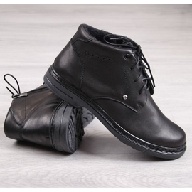Botines de piel con cremallera Helios M H810 negro 2