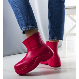 BM Botas de agua rosas con suela alta de Frolo rosado 2