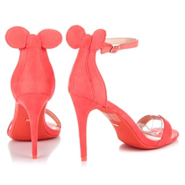 Vices Tacones de ante con orejas rojo 3