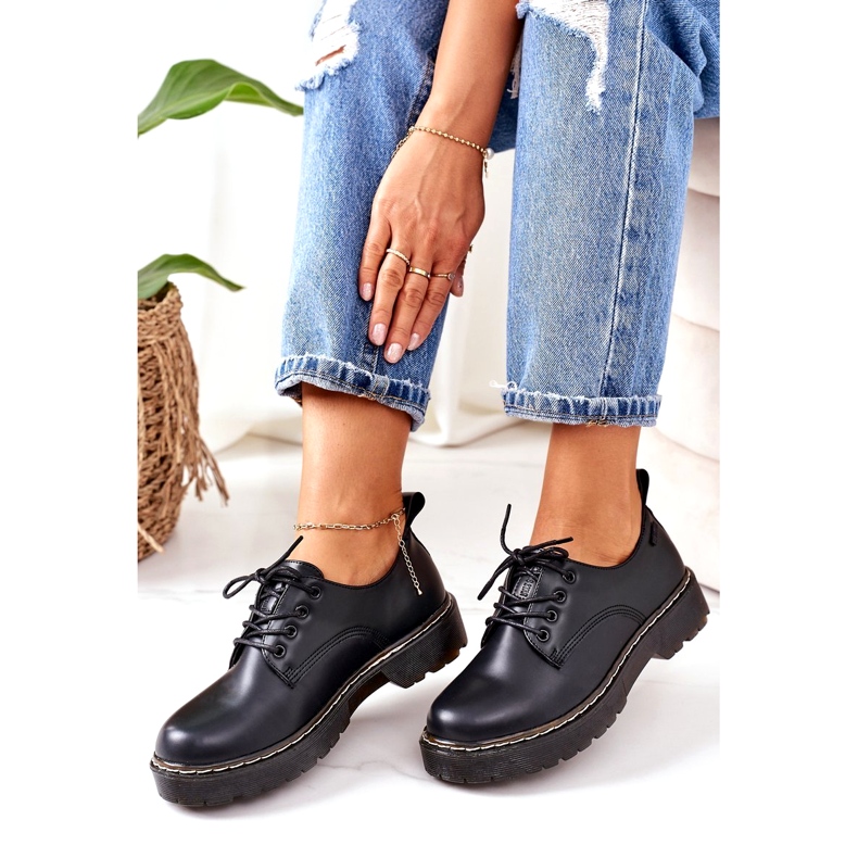 Zapatos Oxford de Piel Big Star II274107 Negro 2