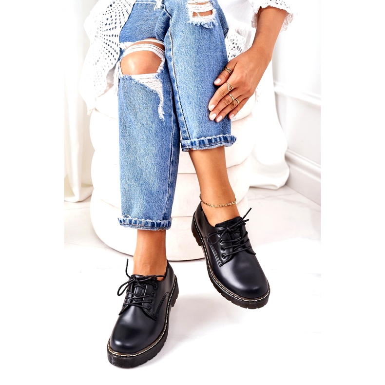 Zapatos Oxford de Piel Big Star II274107 Negro 3