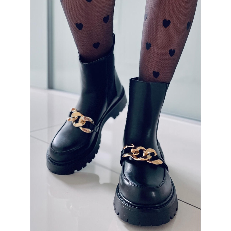 BM Botines Chelsea altos Mujer Moby Negro 2