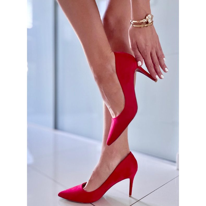 Belluci Stilettos Mujer Tilda Ante Rojo 1