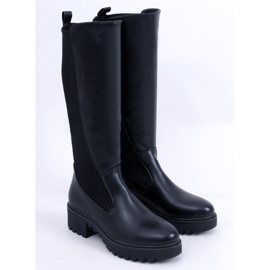 BM Botas de montar con parte superior Harley Black flexible negro 4