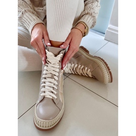 BM tenis Aileen Beis con cordones beige 3