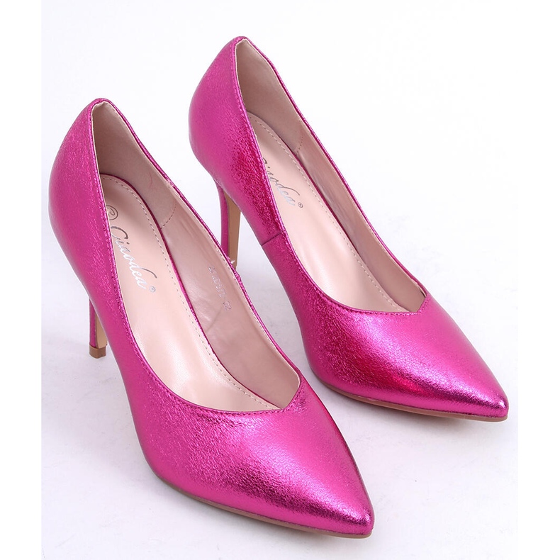 Stilettos Claire Fushia metalizados rosado 1