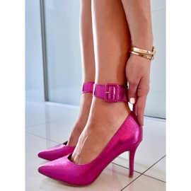 Stilettos Claire Fushia metalizados rosado 4