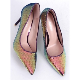 BM Tacones mujer lentejuelas Mirren Navy multicolor 5