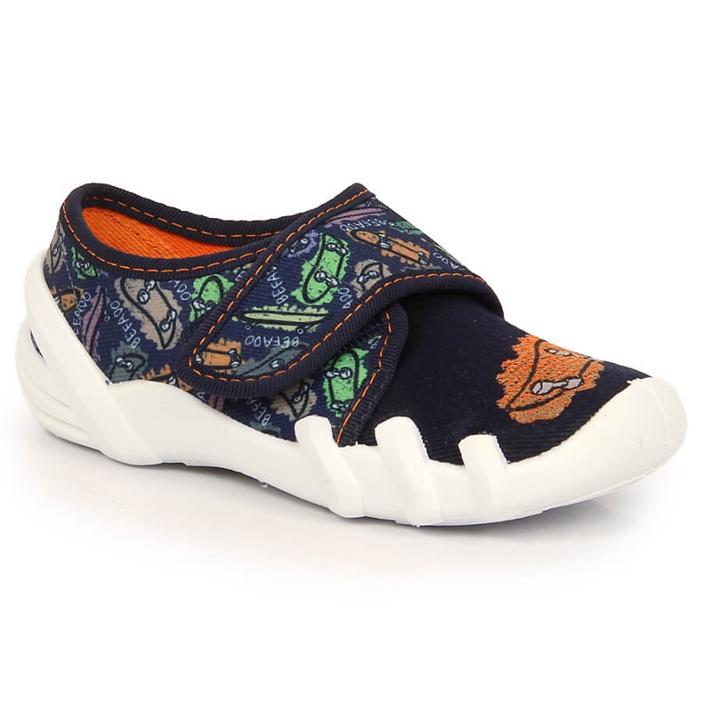 Zapatillas de estar por casa niño con velcro azul marino Befado 273Y345 granada 2